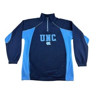 Vtg University Of North Carolina 1/4 Zip Fleece Jacket Pullover UNC Womens XL